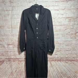 NWT Express gray long sleeve button up jumpsuit size XS